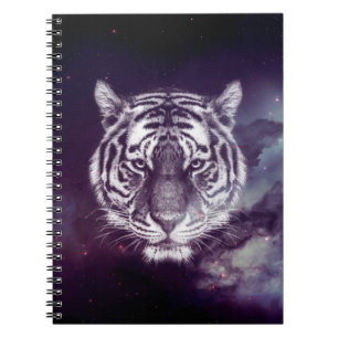 Galaxy Tiger Face Wallpaper Notizblock