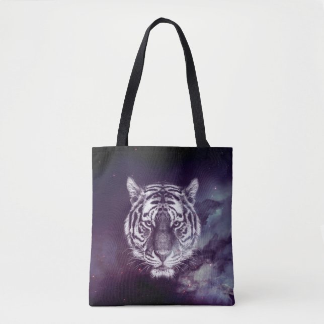 Galaxy Tiger Face Wallpaper Tasche (Vorderseite)