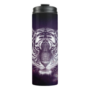 Galaxy Tiger Face Wallpaper Thermosbecher