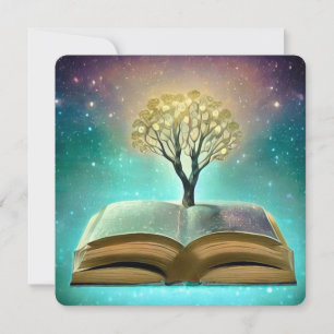 Galaxy Tree Open Book Feiertagskarte