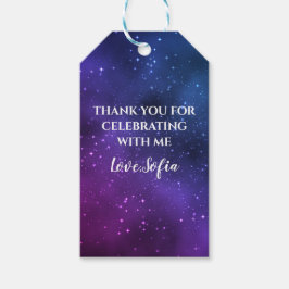 Galaxy Universe Lila Vielen Dank, dass Sie Geburts Geschenkanhänger