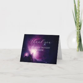 Galaxy Universe Mystical Wedding Vielen Dank Dankeskarte