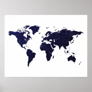Galaxy Universe Stars Weltkarte Poster
