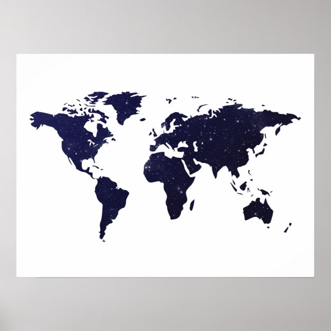 Galaxy Universe Stars Weltkarte Poster (Vorne)