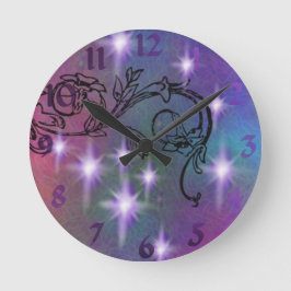 Galaxy-Wandklemme Runde Wanduhr