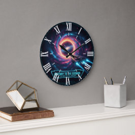 Galaxy-Wanduhr Sci-Fi-Dekor Große Wanduhr