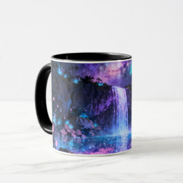Galaxy Waterfall Tasse | Fantasy Nacht Wasserfall