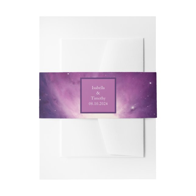 Galaxy Wedding Celestial Starry Night Sky Dinner Einladungsbanderole (Vorderseite Beispiel)