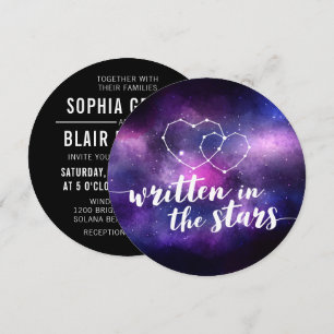Galaxy Wedding Einladung   In den Sternen geschrie