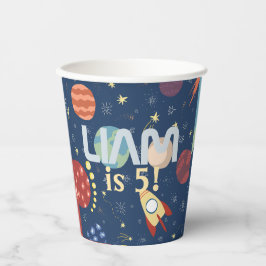 Galaxy Weltraumkind's Geburtstag Pappbecher