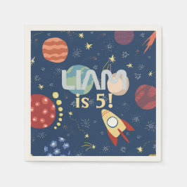 Galaxy Weltraumkind's Geburtstag Serviette