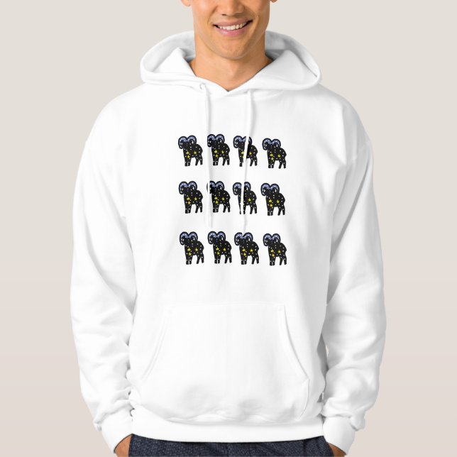 Galaxy-Widder-Sweatshirt – Feuerzeichen-Identität  Hoodie (Vorderseite)