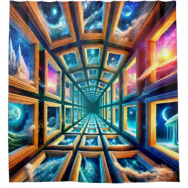 Galaxy Windows Duschvorhang (Vorderseite)