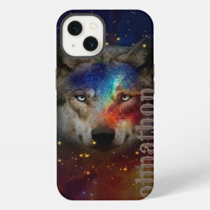 Galaxy Wolf For Men And Teen Boys iPhone Hülle