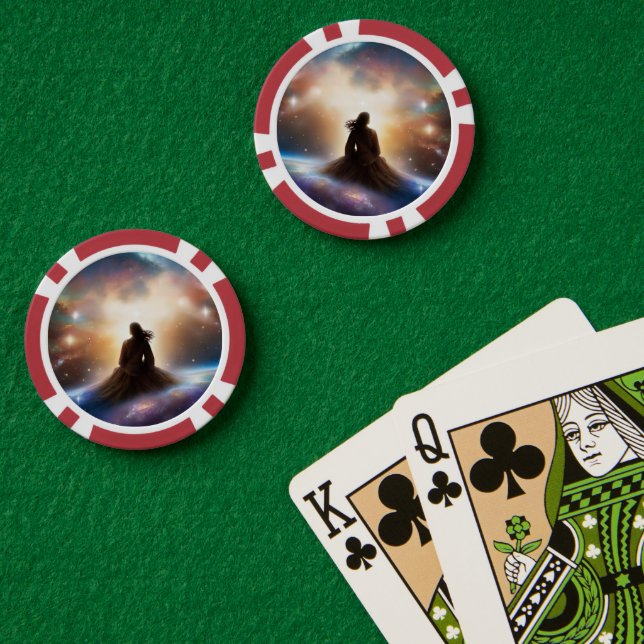 Galaxy Woman Pokerchips (Pokertisch (doppelt))