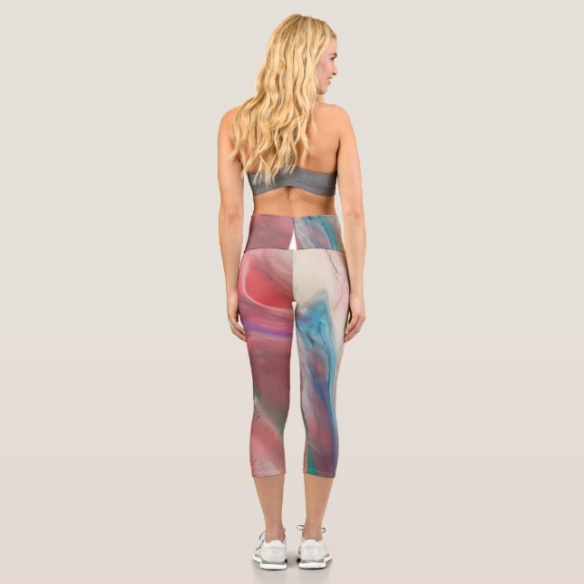Galaxy Yoga Pants Capri Leggings (Rückseite)