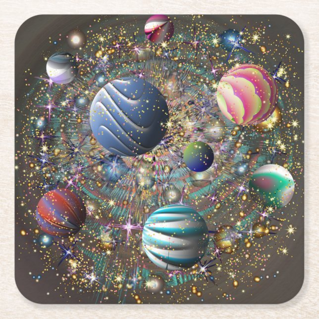 Galaxy Zelariamin Rechteckiger Pappuntersetzer (Vorderseite)