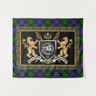 Galbraith Clan Abzeichen & Motto mit Löwen Wandteppich