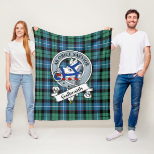 Galbraith Clan Abzeichen Tartan Kariert Fleecedecke