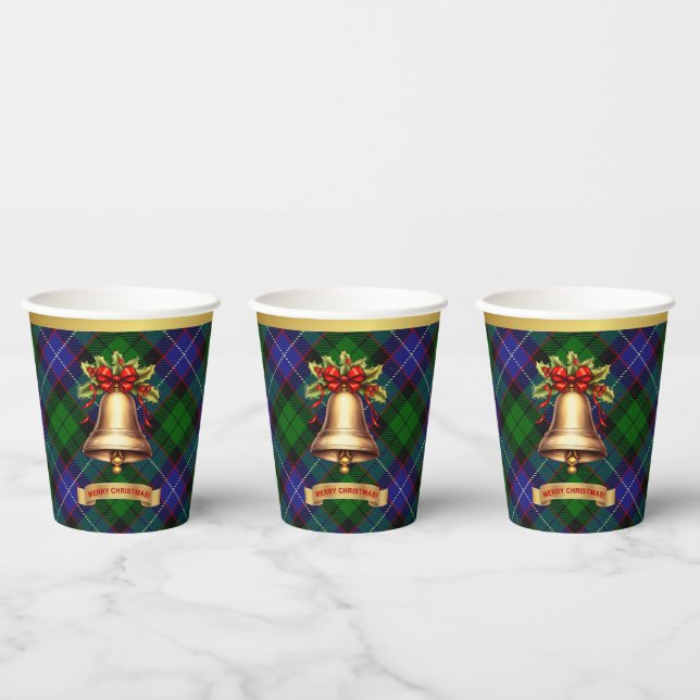 Galbraith Personalisiert Tartan Christmas Pappbecher (Multi)