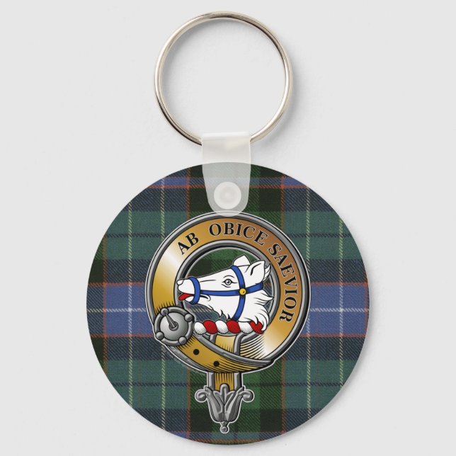 Galbraith Tartan & Abzeichen Schlüsselanhänger (Vorderseite)