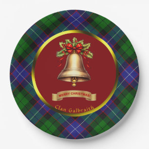 Galbraith Tartan Personalisierte Weihnachten Pappteller