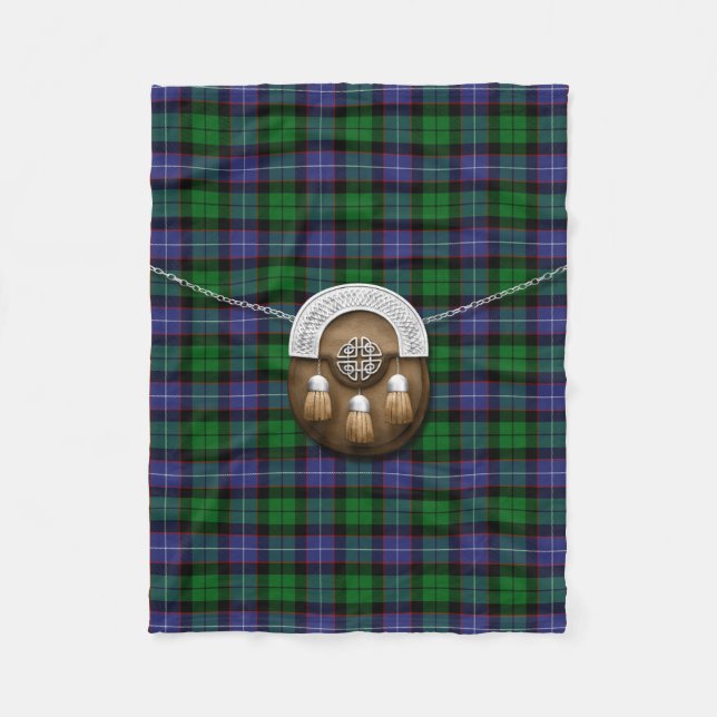 Galbraith Tartan und Sporran Fleecedecke (Vorderseite)