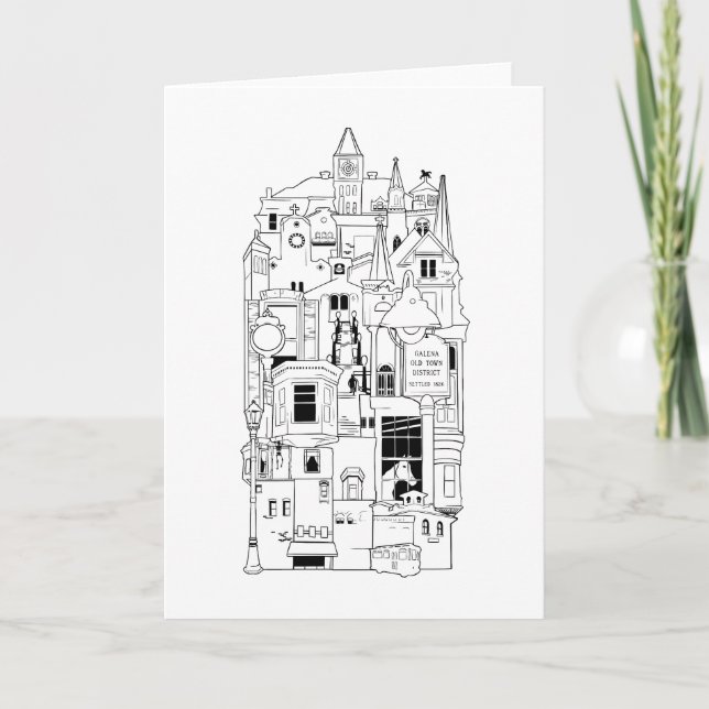 Galena illinois Collage Feiertagskarte (Vorderseite)