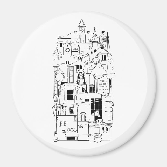 Galena illinois Collage Magnet (Vorne)