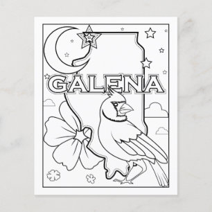 Galena illinois Staat-Farbseite Flyer