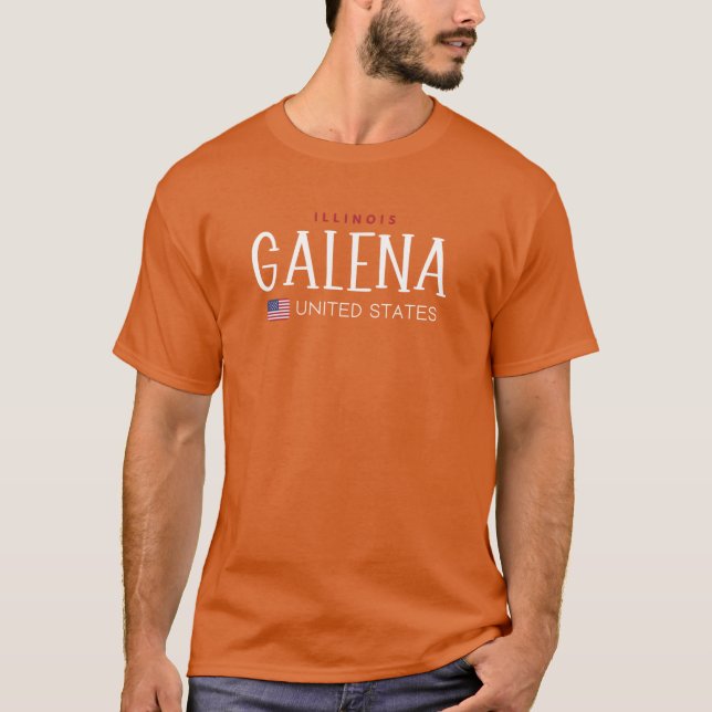 Galena Illinois United Staaten Oversized T-Shirt (Vorderseite)