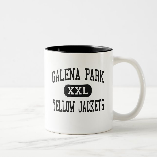 Galena-Park - gelbe Jacken - hoch - Galena-Park Zweifarbige Tasse (Rechts)