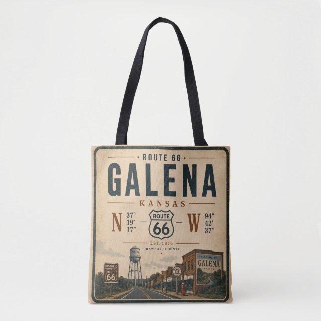 Galena Route 66 Reise Essentials Tasche (Vorderseite)