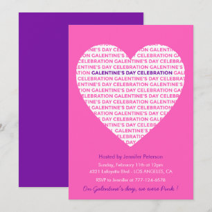 Galentine Einladung rosa Freundinnen Valentines