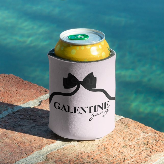 Galentine Gang Friend Valentine Black Bow Dosenkühler (In Situ Pool)