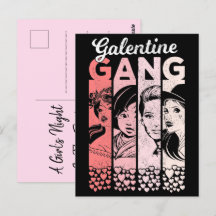 Galentine Gang Vintage Valentine Frauengesichte