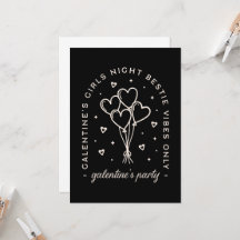 Galentine Party bestie girls night black