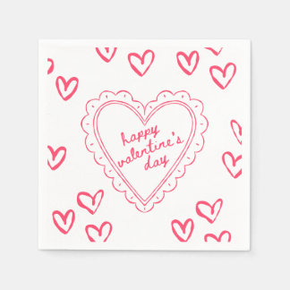 Galentine’s Day Valentinsgruß-Einladung für Mädche Serviette