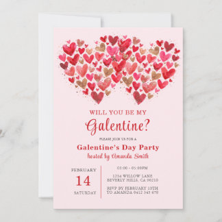 Galentine’s Girls Night Party Valentine Einladung