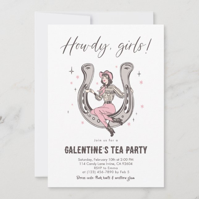 Galentine’s Tea Party Invitation (Devant)