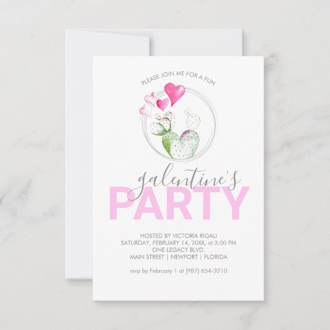 Galentines Birthday Einladungen online (Vorderseite)