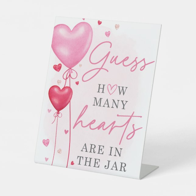 Galentines Brautparty Guess Game Sockelschild (Vorderseite)