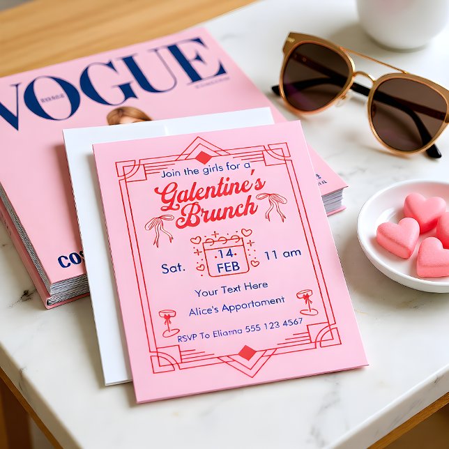 Galentine's Day Brunch Mädchen Party Einladung (Von Creator hochgeladen)