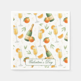 Galentines Day Brunch Mimosas Elegant Serviette
