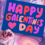 Galentines Day Bubble Letters Pink Curvy Retro Postkarte<br><div class="desc">Karo diese süße und farbenfrohe Kunst aus,  die von mir für dich handgemacht wurde! Sie können Ihren eigenen Text hinzufügen oder die Farben ändern. Besuchen Sie meinen Shop für mehr!</div>