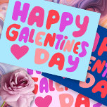 Galentines Day Bubble Letters Pink Curvy Retro Postkarte<br><div class="desc">Karo diese süße und farbenfrohe Kunst aus,  die von mir für dich handgemacht wurde! Sie können Ihren eigenen Text hinzufügen oder die Farben ändern. Besuchen Sie meinen Shop für mehr!</div>