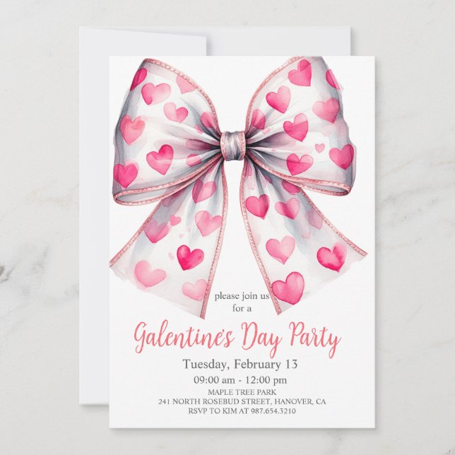 Galentine's Day 'Favorite Things' Invitation Einladung (Vorderseite)