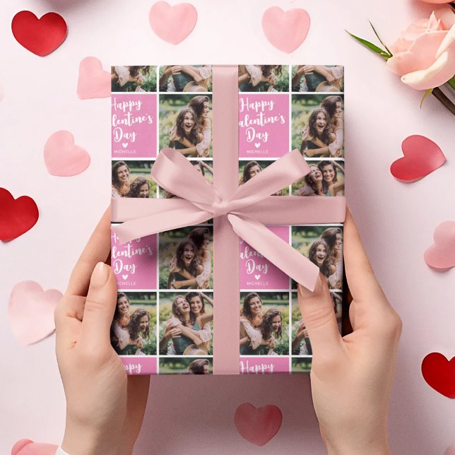 Galentines Day Friends Foto Wrapping Paper Geschenkpapier (Von Creator hochgeladen)