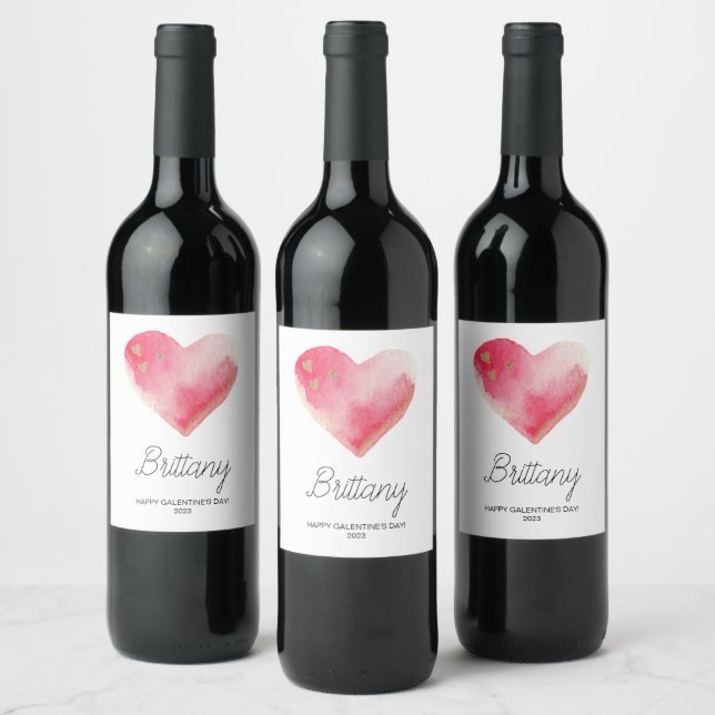 Galentines Day Friendship Bestie Liebe Gal Pal Ges Weinetikett (Flaschen)
