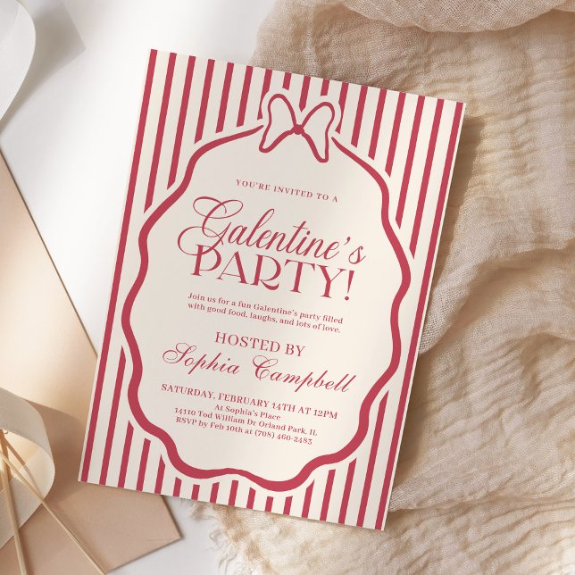 Galentine's Day Party Girls Valentine Einladung (Von Creator hochgeladen)